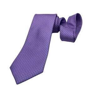 Men's Purple Dotted 100% Silk Tie, Made in China, 61" x 3.5" #216